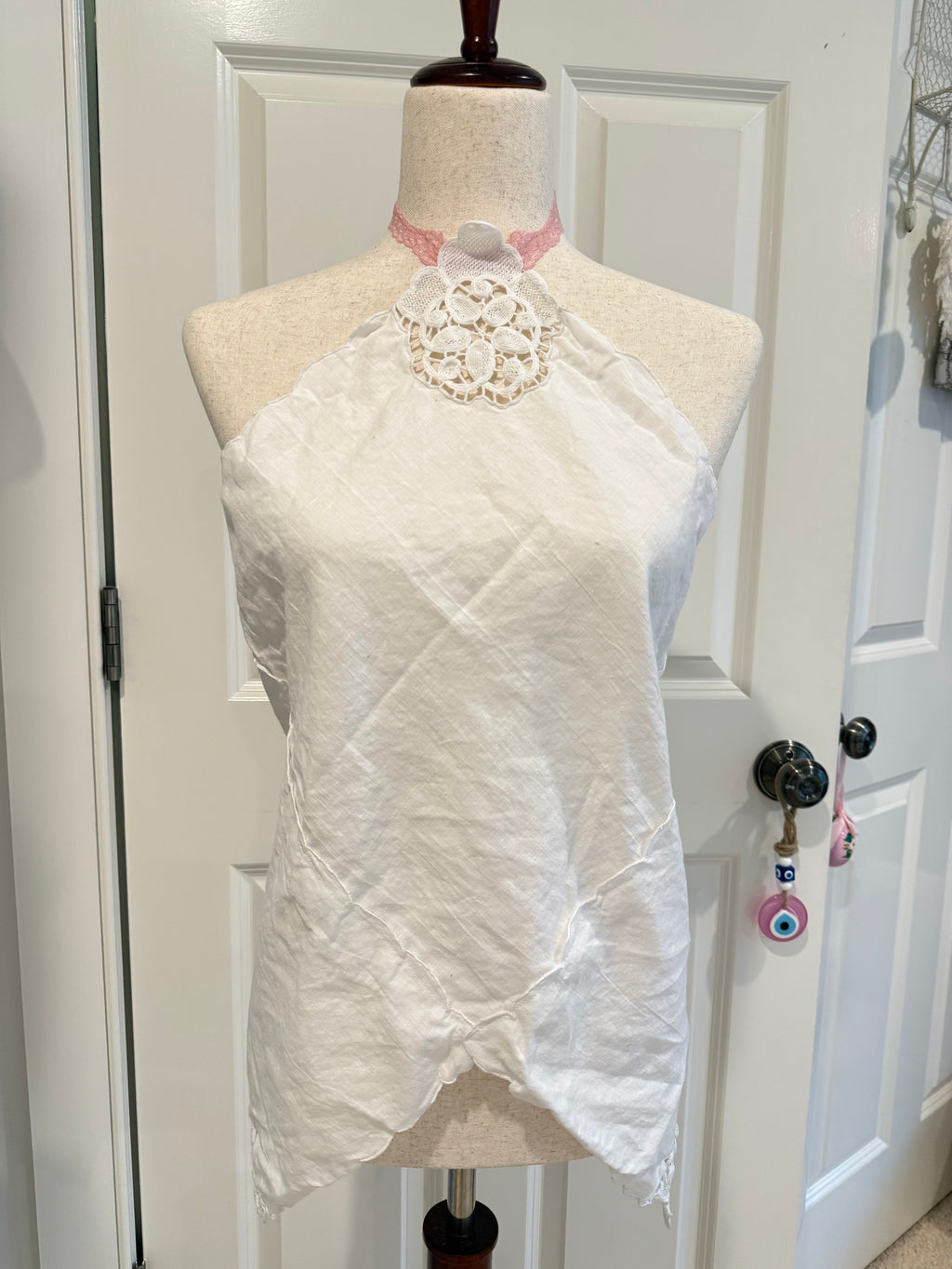 Picnic Halter ~ Blush Lace