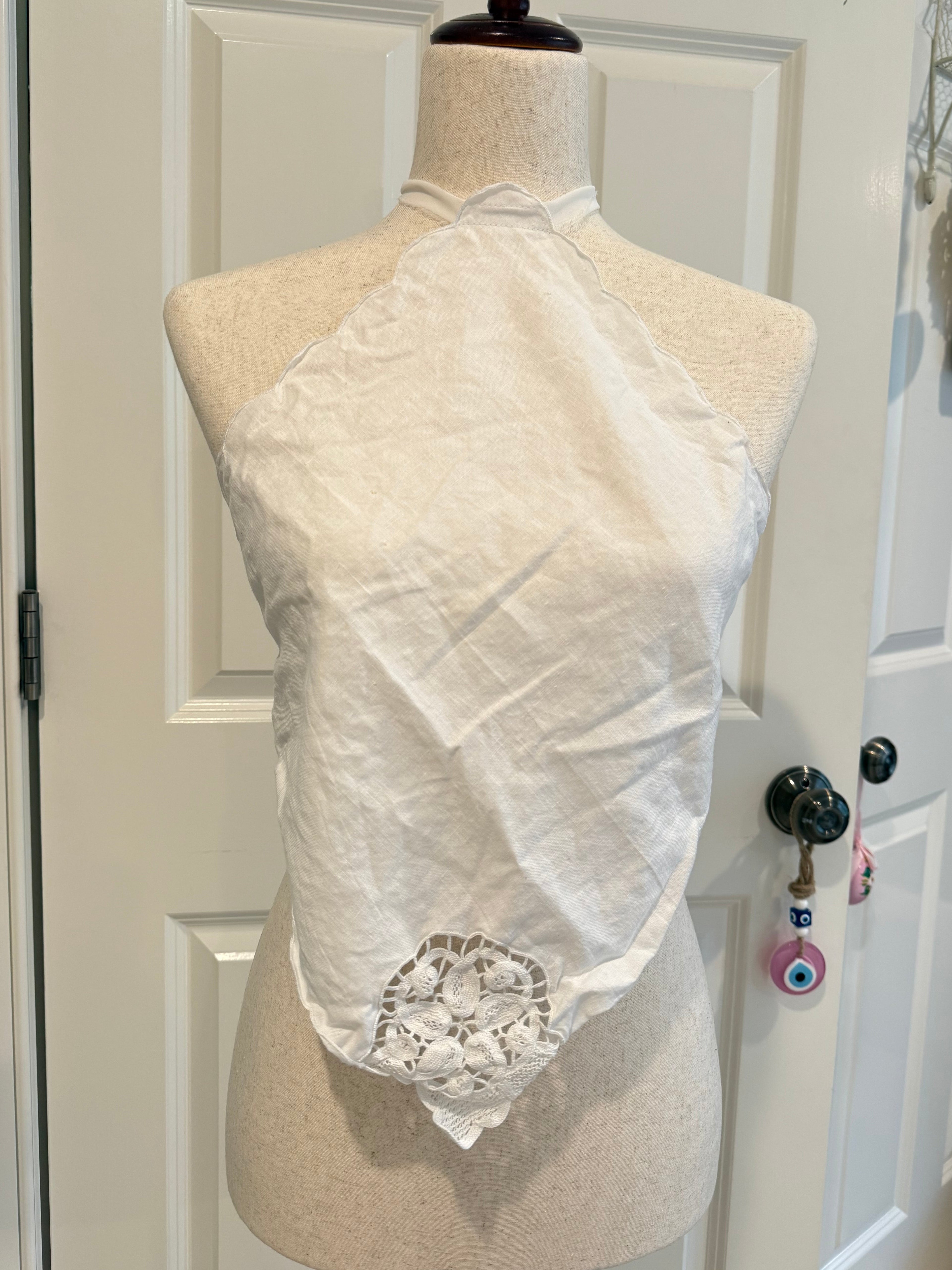 Mini Picnic Halter ~ White