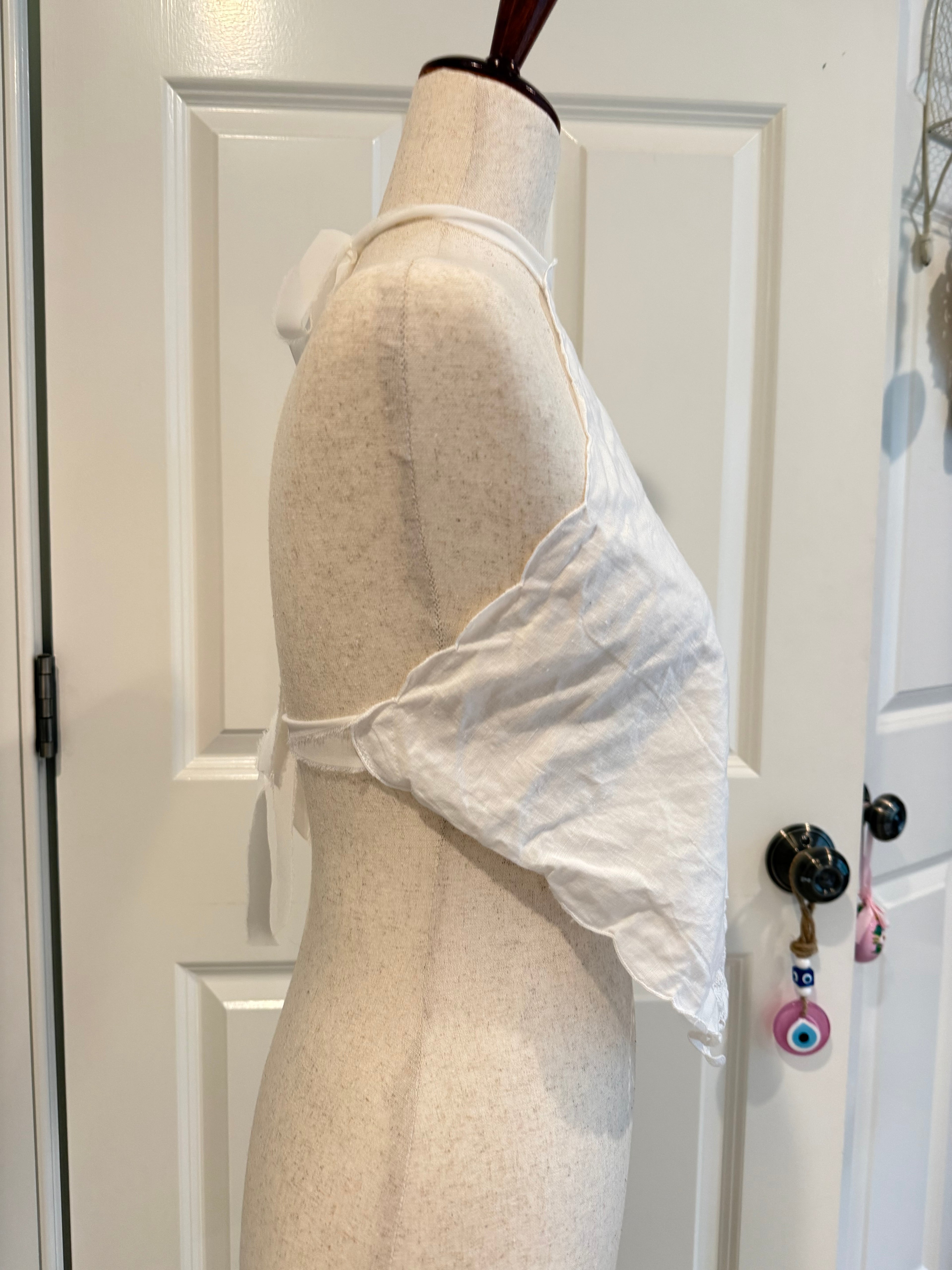 Mini Picnic Halter ~ White